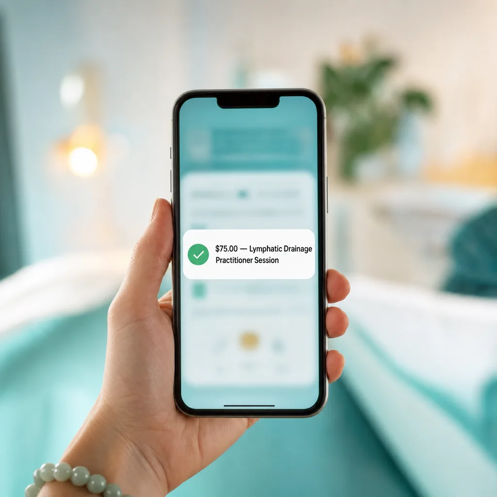 Your first paid session: payment received on the reader's phone