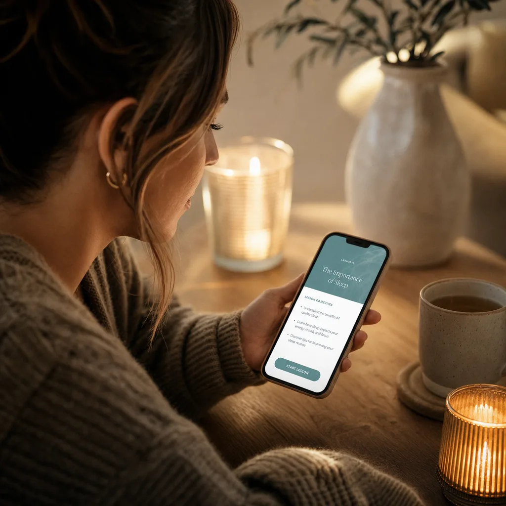 Read the lessons on your phone